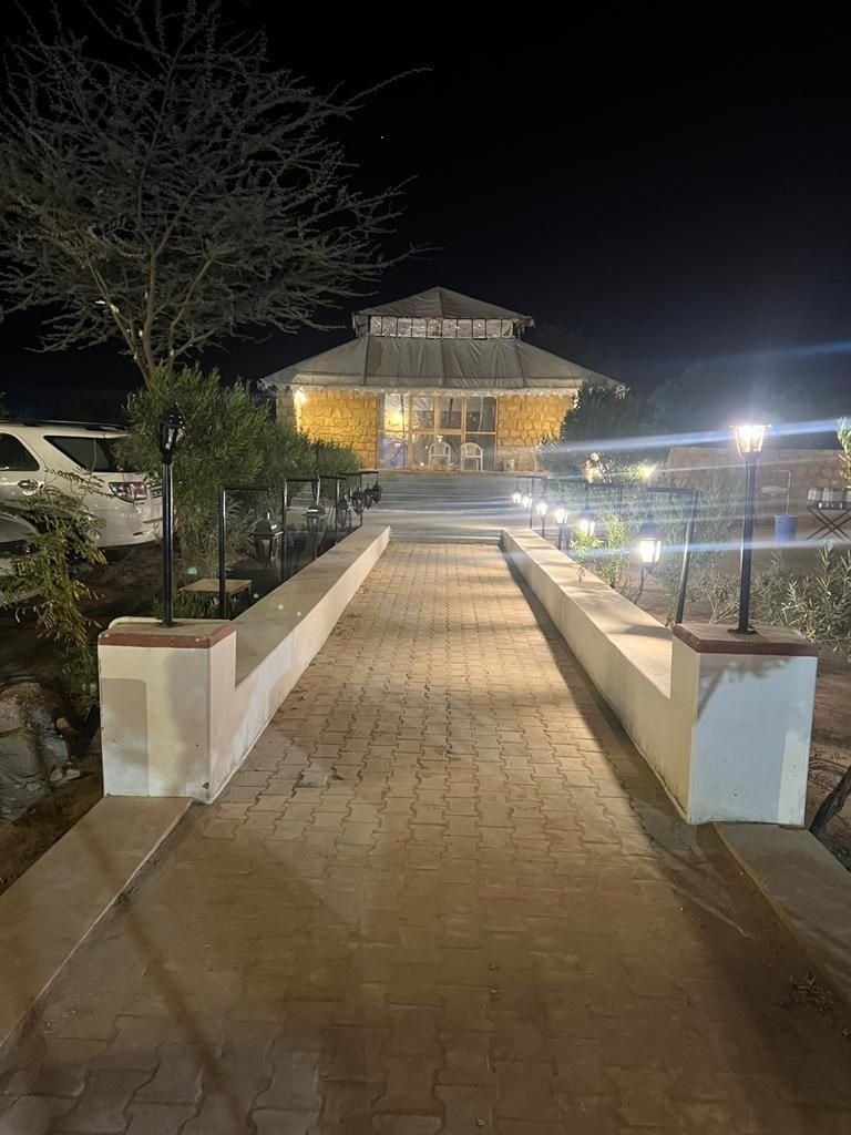 Traditional tilak and aarti welcome at Royal Sun Desert Camp