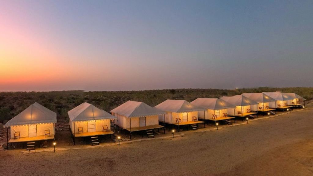 Sunset point view near Jaisalmer desert camp
